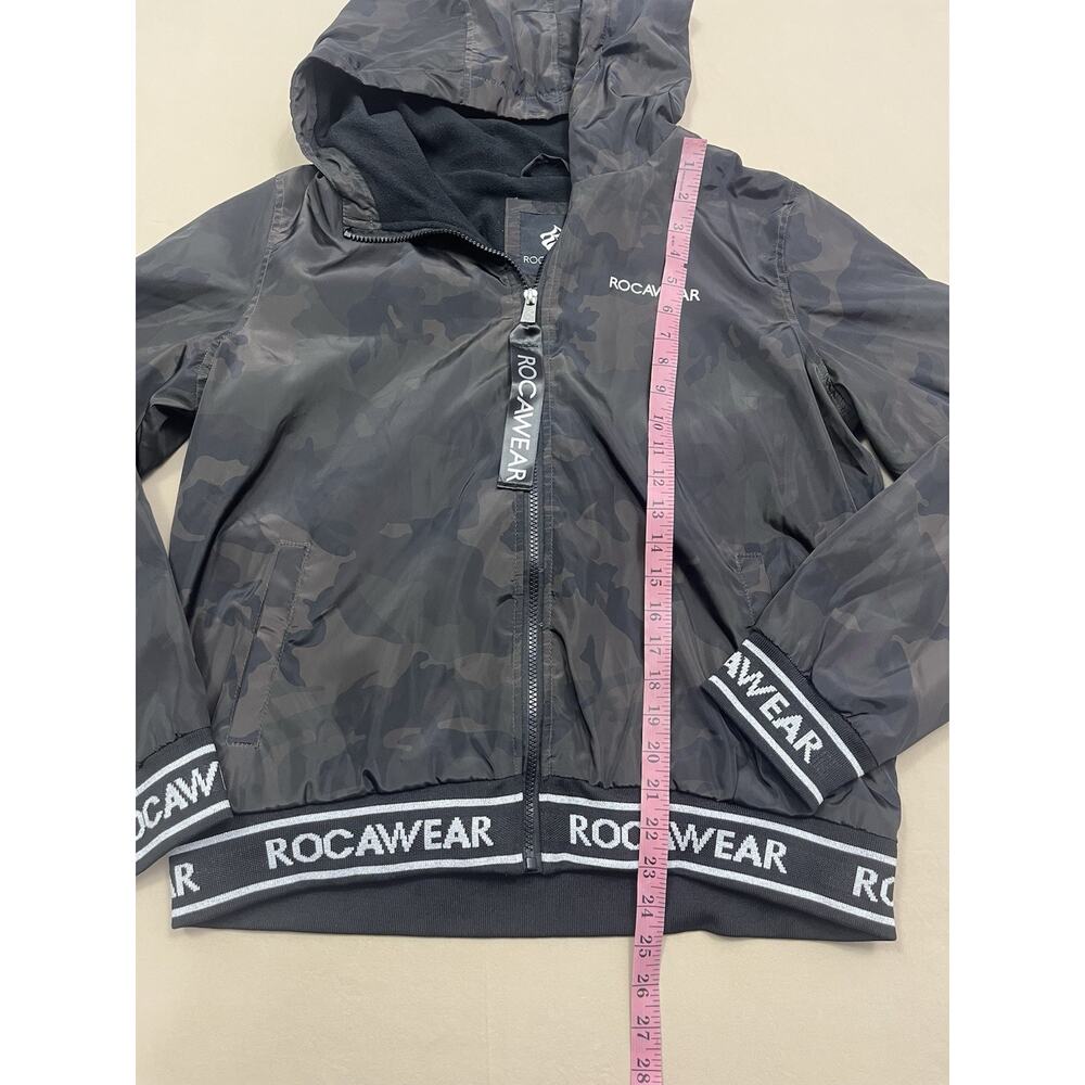Rocawear Womens Hooded Camouflage Print Fleece Lined  Full Zip Jacket Size Large - Picture 3 of 7